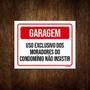 Imagem de Kit 5 Placas Garagem Uso Exclusivo Moradores Não Insistir