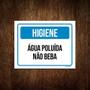 Imagem de Kit 5 Placas Higiene Água Poluída Não Beba