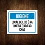 Imagem de Kit 5 Placas Higiene Local De Lixo É Na Lixeira Não No Chão