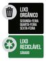 Imagem de Kit 5 Placas Lixo Orgânico E Reciclável Verde Preta 36X46