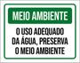 Imagem de Kit 5 Placas Meio Ambinte Uso Adequado Água Preserva