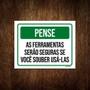 Imagem de Kit 5 Placas Pense Ferramentas Serão Seguras Se Souber Usar