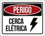 Imagem de Kit 5 Placas Perigo Cerca Elétrica Atenção 36X46