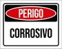 Imagem de Kit 5 Placas Perigo Corrosivo 36X46