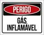 Imagem de Kit 5 Placas Perigo Gás Inflamável Atenção 36X46