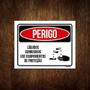 Imagem de Kit 5 Placas Perigo Líquidos Corrosivos Use Proteção
