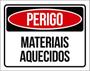 Imagem de Kit 5 Placas Perigo Materiais Aquecidos 36X46