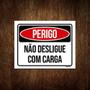 Imagem de Kit 5 Placas Perigo Não Desligue Com Carga