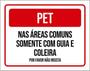 Imagem de Kit 5 Placas Pet Áreas Comuns Guia Coleira 36X46