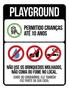 Imagem de Kit 5 Placas Playground Regras De Uso 36X46