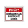 Imagem de Kit 5 Placas Portão 2 Portão Entregas Prestação Serviços