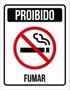 Imagem de Kit 5 Placas Proibido Fumar 36X46