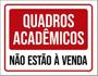 Imagem de Kit 5 Placas Quadros Acadêmicos Não Estão Venda 36X46