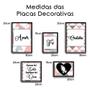 Imagem de Kit 5 Placas Quadros Decorativos Mdf Frases Amor Gratidão Fé