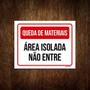 Imagem de Kit 5 Placas Queda De Materiais Área Isolada Não Entre