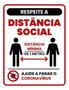 Imagem de Kit 5 Placas Respeite Distância Social 36X46