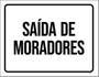 Imagem de Kit 5 Placas Saída Moradores Setor 36X46