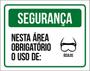 Imagem de Kit 5 Placas Segurança Área Obrigatório Uso De Óculos 36X46