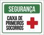 Imagem de Kit 5 Placas Segurança Caixa Primeiros Socorros Cruz 36X46