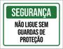 Imagem de Kit 5 Placas Segurança Não Ligue Guardas Proteção 36X46