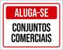 Imagem de Kit 5 Placas Sinalização - Aluga-Se Conjuntos Comerciais