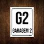 Imagem de Kit 5 Placas Sinalização Ambiente Indicativo G2 Garagem 2