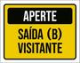 Imagem de Kit 5 Placas Sinalização - Aperte Saída B Visitante