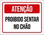 Imagem de Kit 5 Placas Sinalização - Atenção Proibido Sentar No Chão