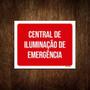 Imagem de Kit 5 Placas Sinalização Central Iluminação Emergência