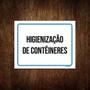 Imagem de Kit 5 Placas Sinalização - Higienização Contêineres