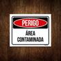 Imagem de Kit 5 Placas Sinalização - Perigo Área Contaminada