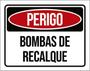 Imagem de Kit 5 Placas Sinalização - Perigo Bombas Recalque