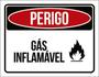 Kit 5 Placas Sinalização - Perigo Gás Inflamável - Sinalizo Imagem de Kit 5 Placas Sinalização - Perigo Gás Inflamável