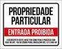 Imagem de Kit 5 Placas Sinalização Propriedade Particular Entrada Lei