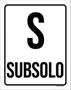 Imagem de Kit 5 Placas Sinalização - S Subsolo