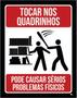 Imagem de Kit 5 Placas Tocar Nos Quadrinhos 36X46