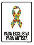 Imagem de Kit 5 Placas Vaga Exclusiva Para Autista 36X46