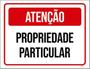 Imagem de Kit 5 Placas Vermelha - Propriedade Particular Atenção