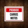 Imagem de Kit 5 Placasinalização - Proibido Carros Motos