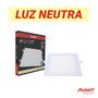 Imagem de Kit 5 Plafon Painel Led Avant Quadrado Embutir 24W Neutro