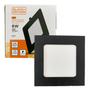 Imagem de Kit 5 Plafon Quadrado Embutir 6w Preto 12x12 Branco Frio 6500K