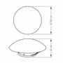 Imagem de Kit 5 Plafon Redondo Taschibra Jurerê 25cm Vidro Fosco com Lâmpadas