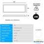 Imagem de Kit 5 Plafon Retangular Sobrepor 15x60cm 20w Branco Frio 6500K