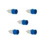 Imagem de Kit 5 plug industrial 3p+t 16a azul 9h 220/250v omg 4079