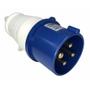 Imagem de Kit 5 plug industrial 3p+t 16a azul 9h 220/250v omg 4079