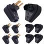 Imagem de Kit 5 Plug Pino Macho 20a 2P+T 90º com 5 Tomada Fêmea 20a 2P+T Para Cabo Gigante