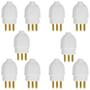 Imagem de Kit 5 Plugue Pino Macho 2p+t 10A Oco Com Inmetro Bivolt 110V/220V Branco