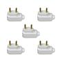 Imagem de Kit 5 Plugues Macho Pial Legrand 2P 10A 250V Branco 615900