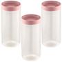Imagem de Kit 5 Porta Mantimento Conecta Multiuso 1200Ml Rosa