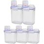 Imagem de Kit 5 Porta Mantimento Hermetico Potes Dispenser Copo Dosador 1,5L e 2L
